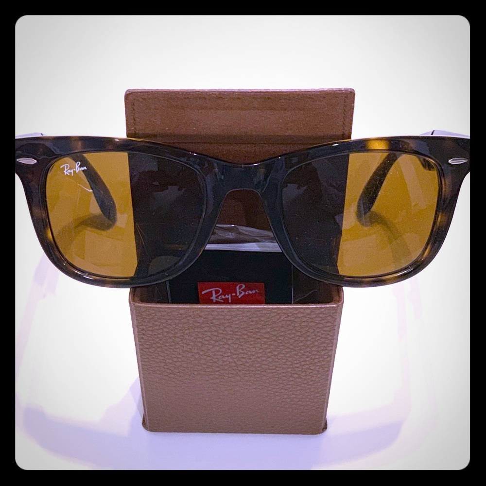 RayBan folding Wayfarer Tortoise 50/22 Unisex ~NEW